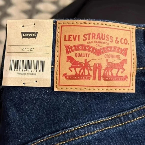 Levi's Ribcage Straight Ankle Jeans Winter Breakdown Size 27 NEW - Picture 4 of 5
